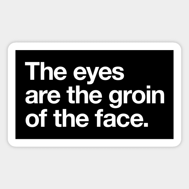 The eyes are the groin of the face. Magnet by Popvetica